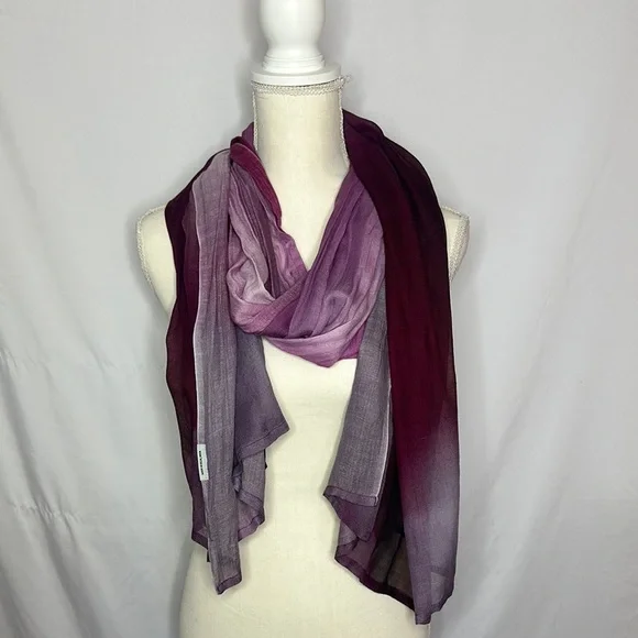 Purple Handmade Indian Scarf - Picture 1 of 5